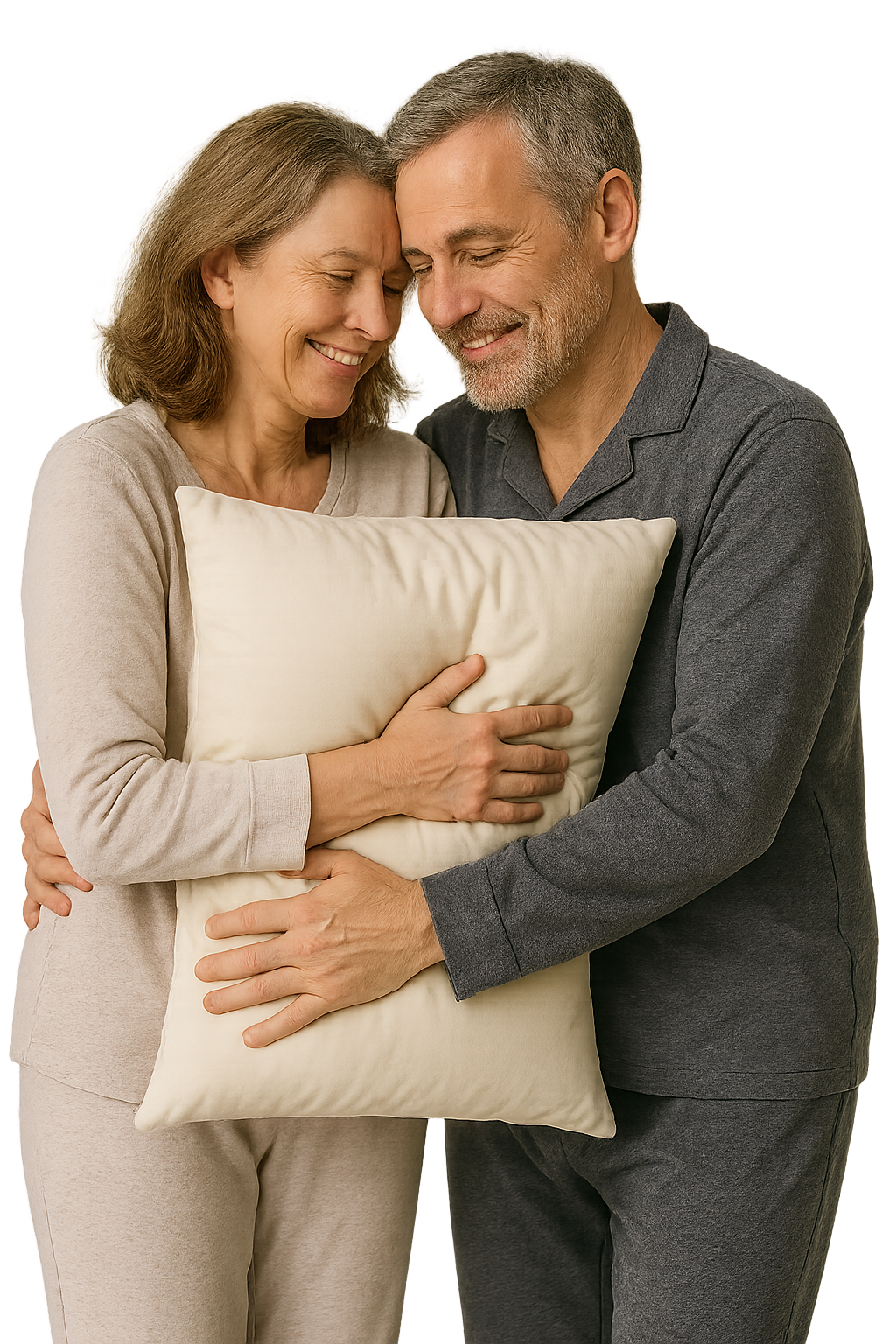 A couple sharing a close, intimate moment